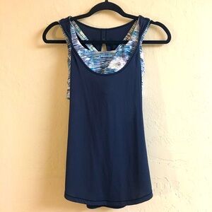 Lululemon Sports Bra Tank Top 6 Blue Yoga Athletic Sporty Casual Lounge …
